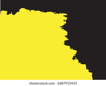 Fondo abstracto amarillo y negro del grunge con texturas de la pincelada. Fondo abstracto moderno del Vector con trazos negros y amarillos de la pintura del grunge, texturas angustiadas del cartel de la calle, elemento del arte urbano