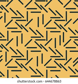 Yellow black abstract line pattern for web, advertising. vector illustration