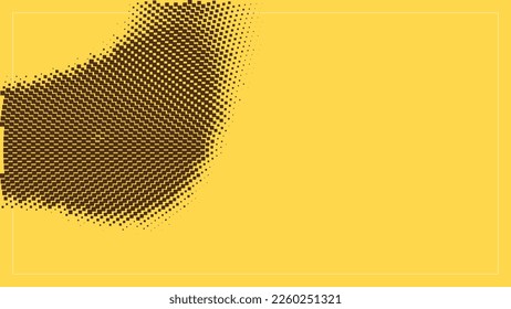 yellow, black abstract vector background with halftone