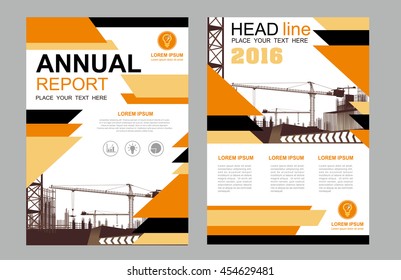 Yellow black annual report Leaflet Brochure Flyer template A4 size design, book cover layout design, Abstract presentation templates