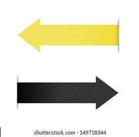 The yellow and black arrow with hidden edge effect / The yellow and black arrow / The arrow