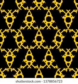yellow black Art deco pattern for textile, ceramic tiles and designs Illustration