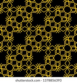 yellow black Art Deco Vector Abstract Geometric Ornaments. Decorative Retro Background. Ornamental Pattern