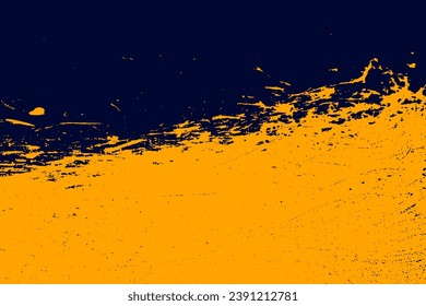 Yellow and black backdrop with dot halftone pattern element. Abstract brush grunge background. retro comic concept for your graphic design, banner or poster. Vector illustration.