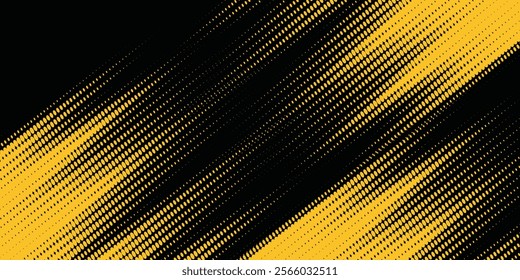 Yellow and black backdrop with dot halftone pattern element. Abstract brush grunge background. retro comic concept for your graphic design, banner or poster See Less