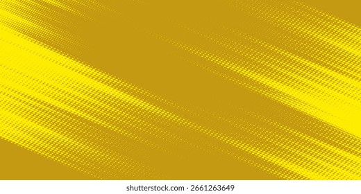 Plano de fundo amarelo e preto com elemento de padrão de meio-tom de ponto. Resumo pincel grunge fundo. conceito cômico retro para o seu design gráfico,