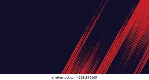 Fondo amarillo y negro con elemento de patrón de semitono de punto. Abstractas pincel de fondo grunge.