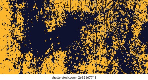 Plano de fundo amarelo e preto com elemento de padrão de meio-tom de ponto. Abstrato pincel grunge fundo. efeito moderno 
