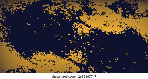 Yellow and black backdrop with dot halftone pattern element. Abstract brush grunge background. effect modern 