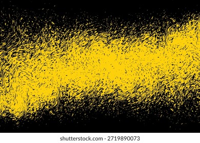 Fondo amarillo y negro con elemento de patrón de semitono de punto. Fondo Abstractas del grunge del cepillo. concepto cómico retro para su Diseño gráfico, Anuncio o cartel. Vector