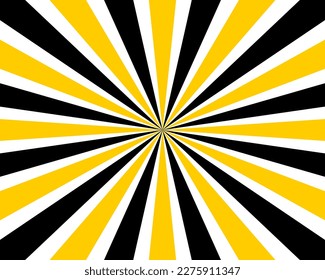 yellow and black background with sunburst