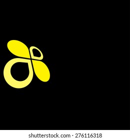 Yellow and black background for your text and logo. Light box 