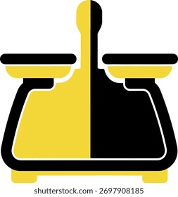 Icono de Vector de escala de balance amarillo y negro
