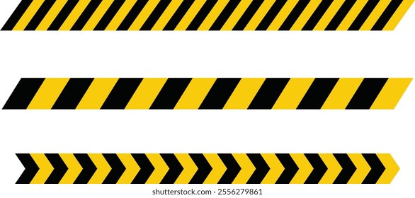 yellow and black barrier icon set. Checkpoint, Restricted entry, closed access, private parking for official transport, paid, car park, document check. Vector collection isolated on transparent.