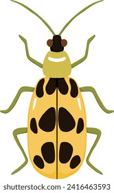 Ilustración del escarabajo amarillo y negro