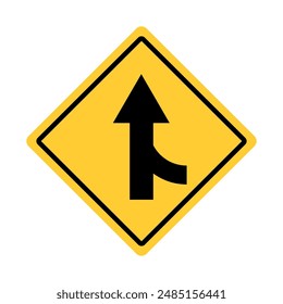 Yellow Black Box Rectangle Merging Traffic Signal Side Pavement Ends Deer Bicycle Crossing RR Railroad Crossing Loose Gravel Dip Low Place Ahead Road Sign Traffic Warning Regulatory Sign Signage Vecto