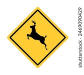 Yellow Black Box Rectangle Traffic Signal Deer Bicycle Crossing RR Railroad Crossing Loose Gravel Dip Low Place Ahead Road Sign Traffic Warning Regulatory Sign Signage Vector EPS PNG Transparent No Ba