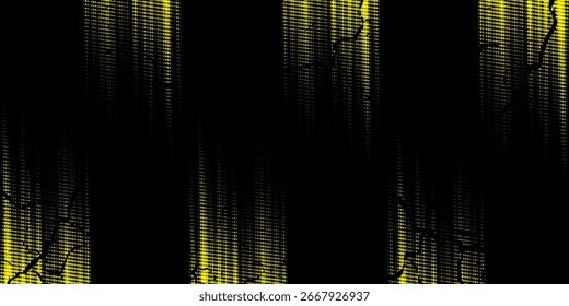 gelb schwarz Pinsel Wrap Auto Aufkleber Muster abstrakte Banner sportliche Linien schwarz gelb Farbe Kombination Grunge Pinsel modernes Muster Rennsport Vektordesign.
