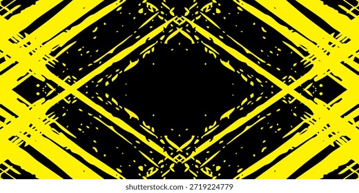 amarillo negro cepillo abrigo coche pegatina patrón abstracto Anuncio líneas deportivas negro amarillo combinación de color grunge cepillo patrón racing motorsport diseño, Ilustración vectorial, moderno.