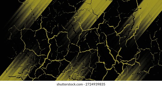 gelb schwarz Pinsel Wrap Auto Aufkleber Muster abstrakte Banner sportliche Linien schwarz gelb Farbe Kombination Grunge Pinsel modernes Muster. Vektor eps10.

