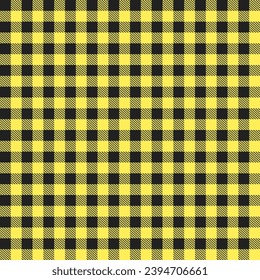 Yellow and black buffalo plaid pattern with oblique line inside background. plaid pattern background. plaid background. Seamless pattern. for backdrop, decoration, gift wrapping, gingham tablecloth.