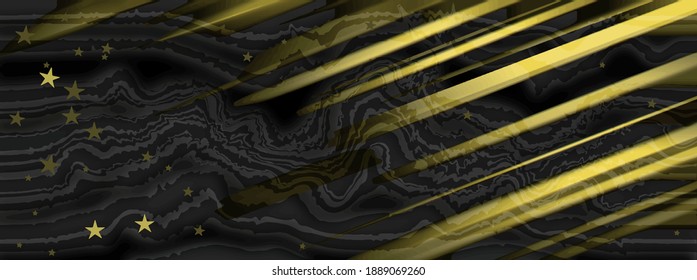 Fondo de negocios amarillo y negro con rayas diagonales y estrellas.