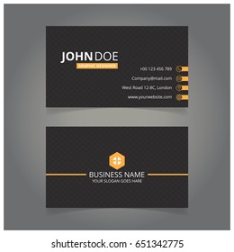 yellow and black business card