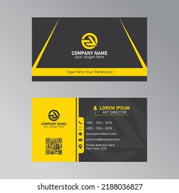 Yellow Black Business Card Modern Design Stock Vector (royalty Free 