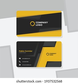 Yellow And Black Business Card Template
