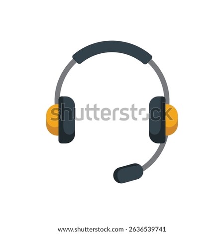 Yellow Black Call Center Headset