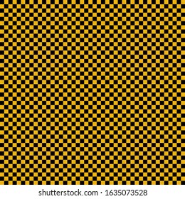 Yellow and black checkerboard seamless pattern