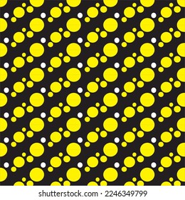 YELLOW BLACK CIRCLES PATTERN EPS