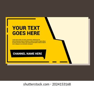 YELLOW AND BLACK COLOR OF YOUTUBE THUMBNAIL TEMPLATE DESIGN.