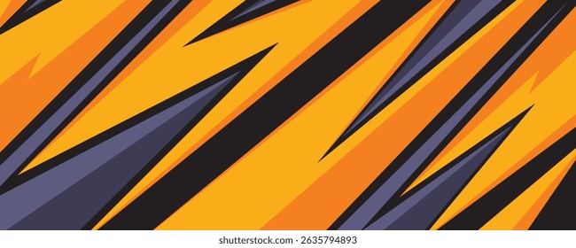 yellow and black colors with geometric shapes of lightning .sports background