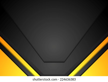 Yellow   black corporate art background  Vector design