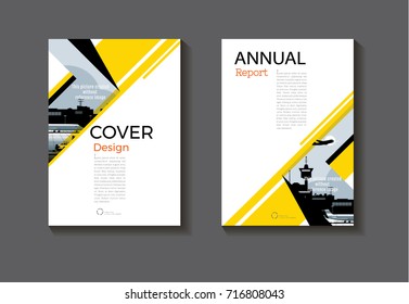 Yellow and black cover design modern book cover abstract Brochure cover  template,annual report, magazine and flyer layout Vector a4