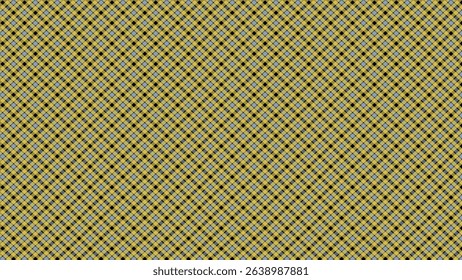 Yellow and black diagonal plaid checkered background	