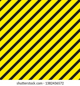 Yellow and Black diagonal stripe pattern -  Vector