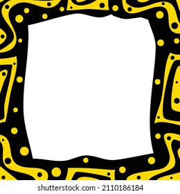 Yellow and Black Dot Stripe Template Banner. Vector Illustration.