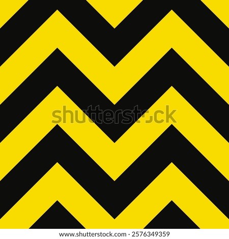 Yellow, black double chevron stripes background. An upward pointing twin v-shape pattern.