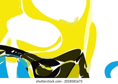 Yellow and black dynamic background. Abstract vector.Digital curve design. 2D rendering digital illustration.