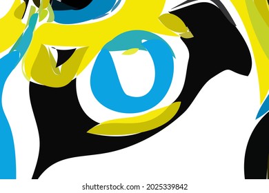 Yellow and black dynamic background. Abstract vector.Digital curve design. 2D rendering digital illustration.