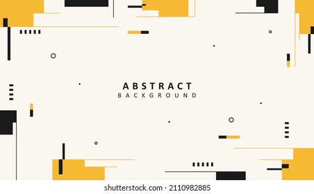 Yellow and black flat abstract geometric background design Premium Vector