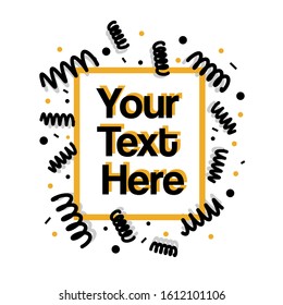 
Yellow and black flat design concept for web services and applications.