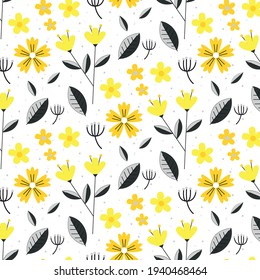 yellow and black floral pattern