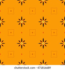 Yellow and black floral pattern