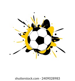 yellow and black football splash coloured background