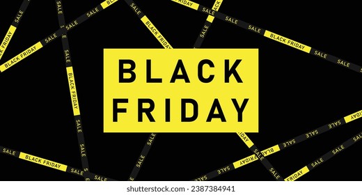 Yellow Black Friday speech bubble icon. Label or sticker design with bold sale message. Illustration for promotion and advertising.