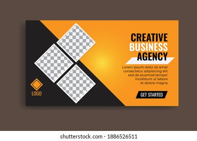 Diseño de afiches de fondo de gradiente amarillo y negro con 3 marcos fotográficos. Grandes vectores para tiendas online, marketing de productos, promociones de ventas, volantes, banners, medios sociales, etc.