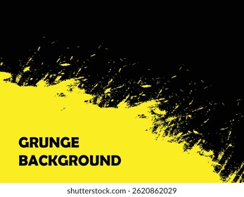 Yellow and black grunge background.  Abstract dirty grunge background
